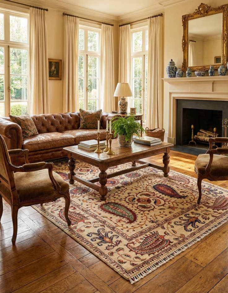 Detail image of  5' 7 x 7' 6  Hand Knotted Ariana Ziegler Rug