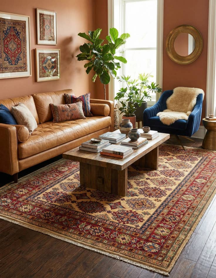 Detail image of 5' x 6' 10 Kazak Rug