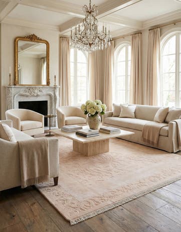 6' 11 x 9' 6 Hand Knotted Darya Wool Rug