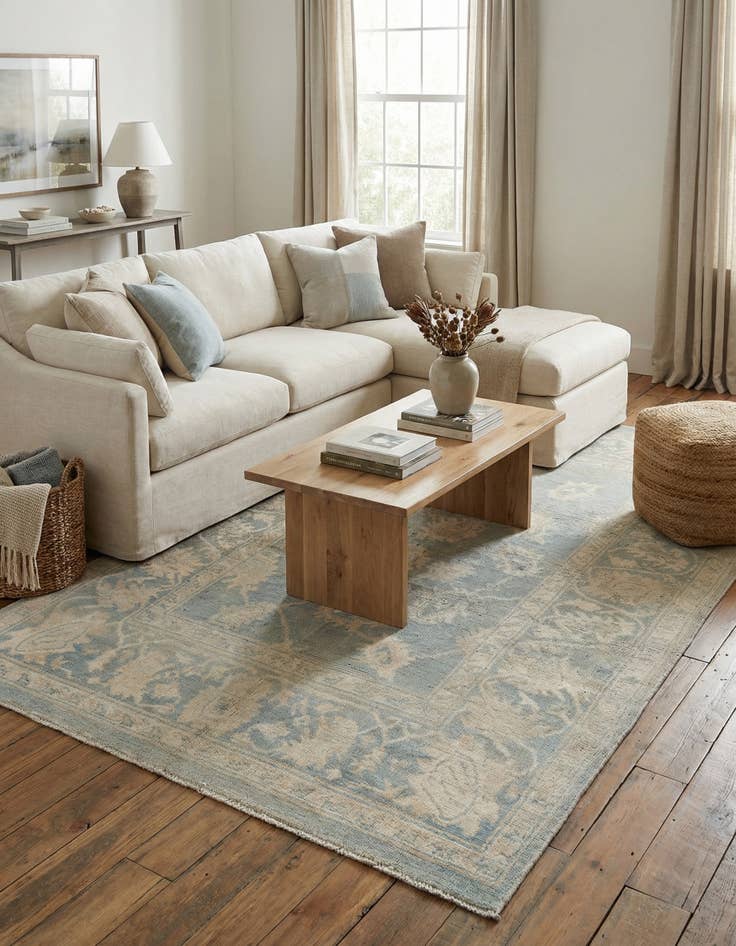 Detail image of  5' 5 x 8' 1  Hand Knotted Oushak Wool Rug