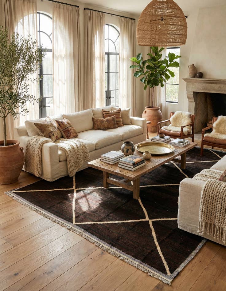 Detail image of 8' 10 x 12' 1  Hand Knotted Moroccan Wool Rug