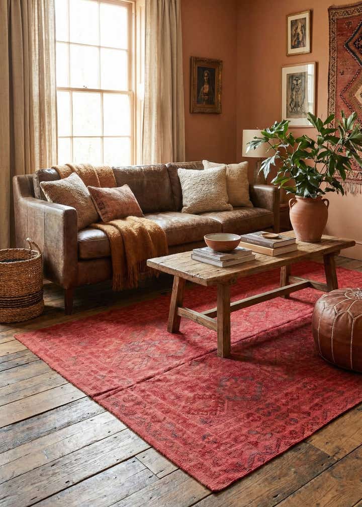 6' 9 x 9' 9 Hand Woven Kilim Fars Wool Rug