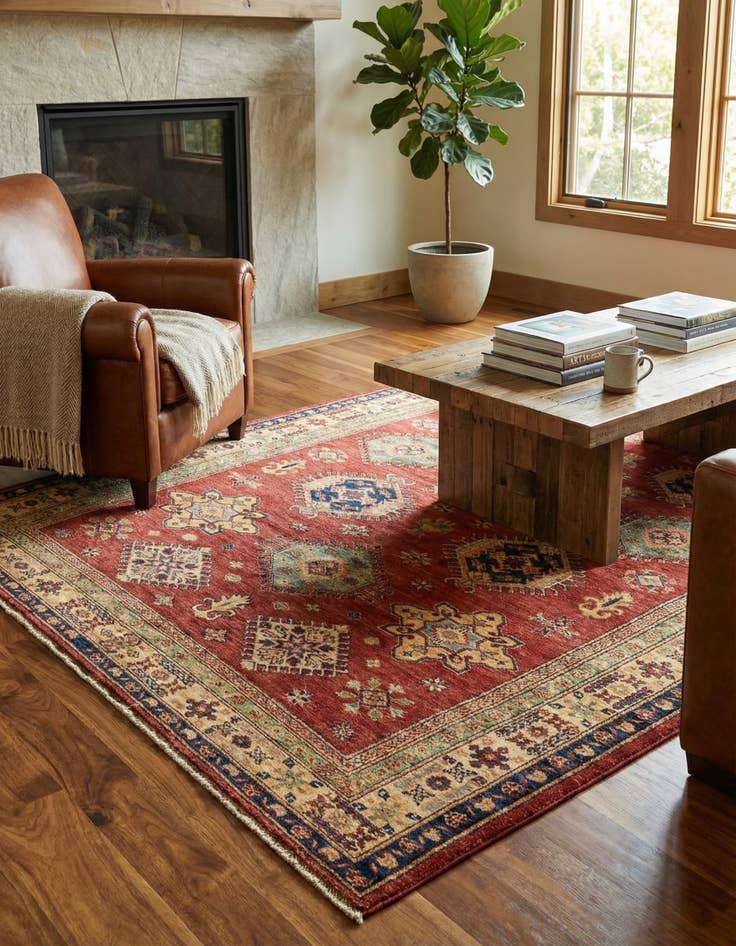 Detail image of 5' 6 x 7' 7  Hand Knotted Kazak Oriental Rug