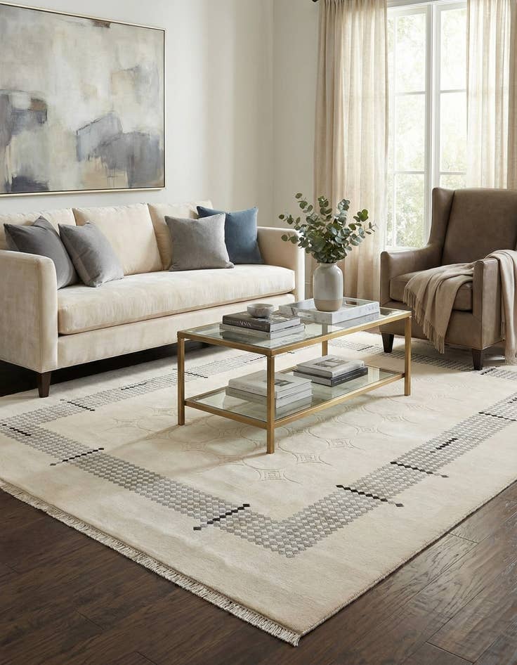 Detail image of 8' 2 x 11' 7  Hand Knotted Darya Wool Rug