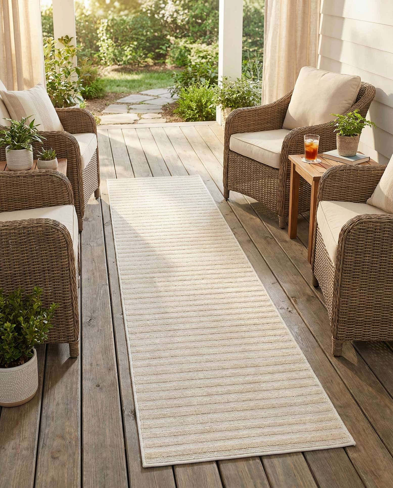 2' x 8' Easy-Clean Sabrina Soto Indoor / Outdoor Runner Rug