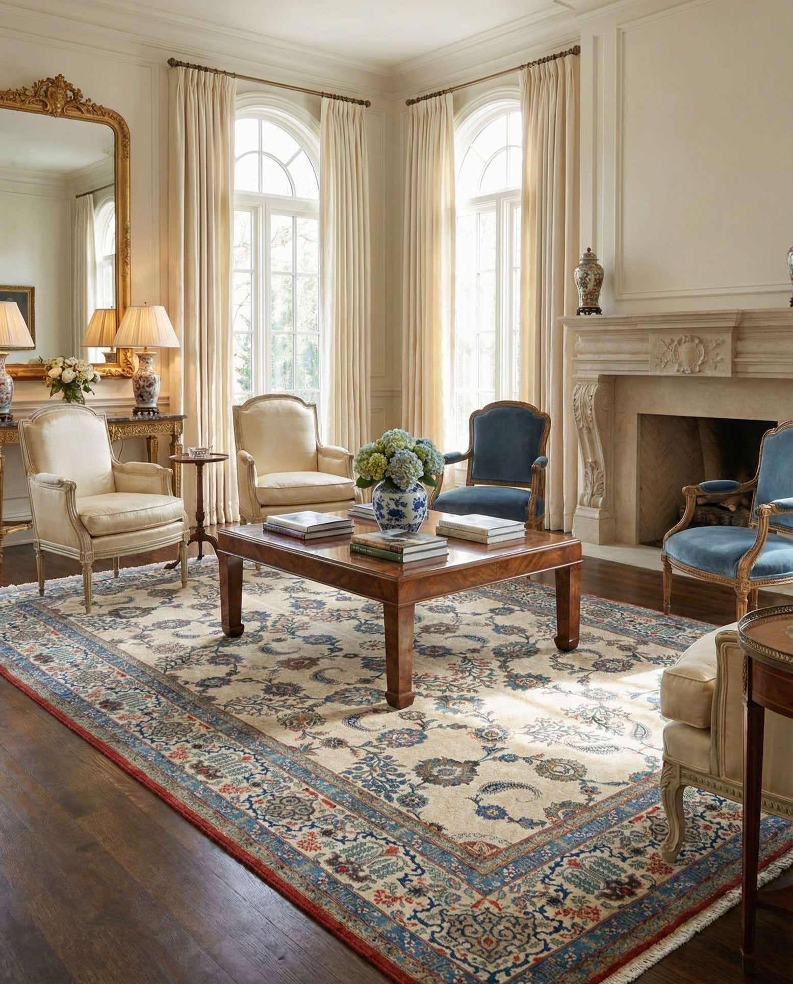 7' x 9' 11 Ghom Rug