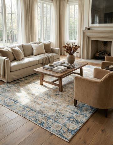 7' x 10' 9 Hand Knotted Ultra Vintage Persian Wool Rug