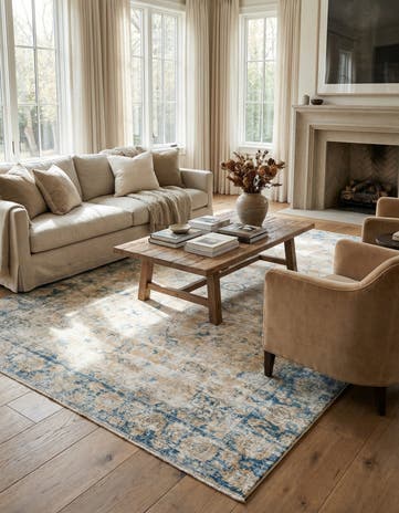 7' x 10' 9 Hand Knotted Ultra Vintage Persian Wool Rug