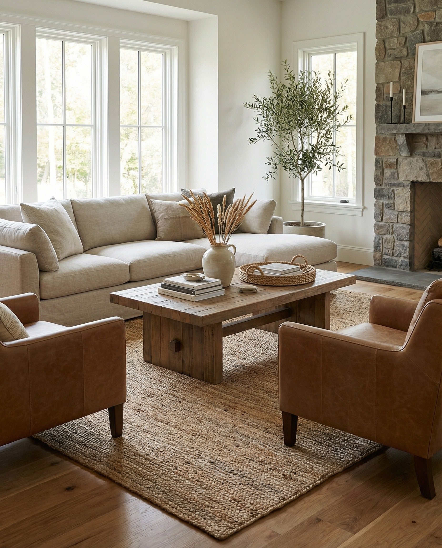  6' 1 x 9' 2  Hand Braided Jute Rug