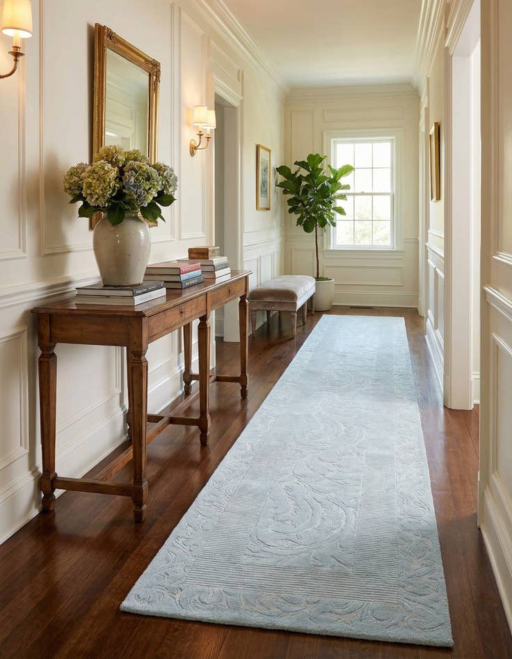 Detail image of 2' 7 x 9' 7  Hand Knotted Darya Wool Runner Rug