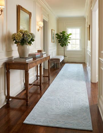 2' 7 x 9' 7 Hand Knotted Darya Wool Runner Rug