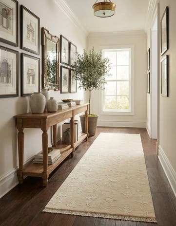 2' 8 x 9' 9 Hand Knotted Darya Wool Runner Rug