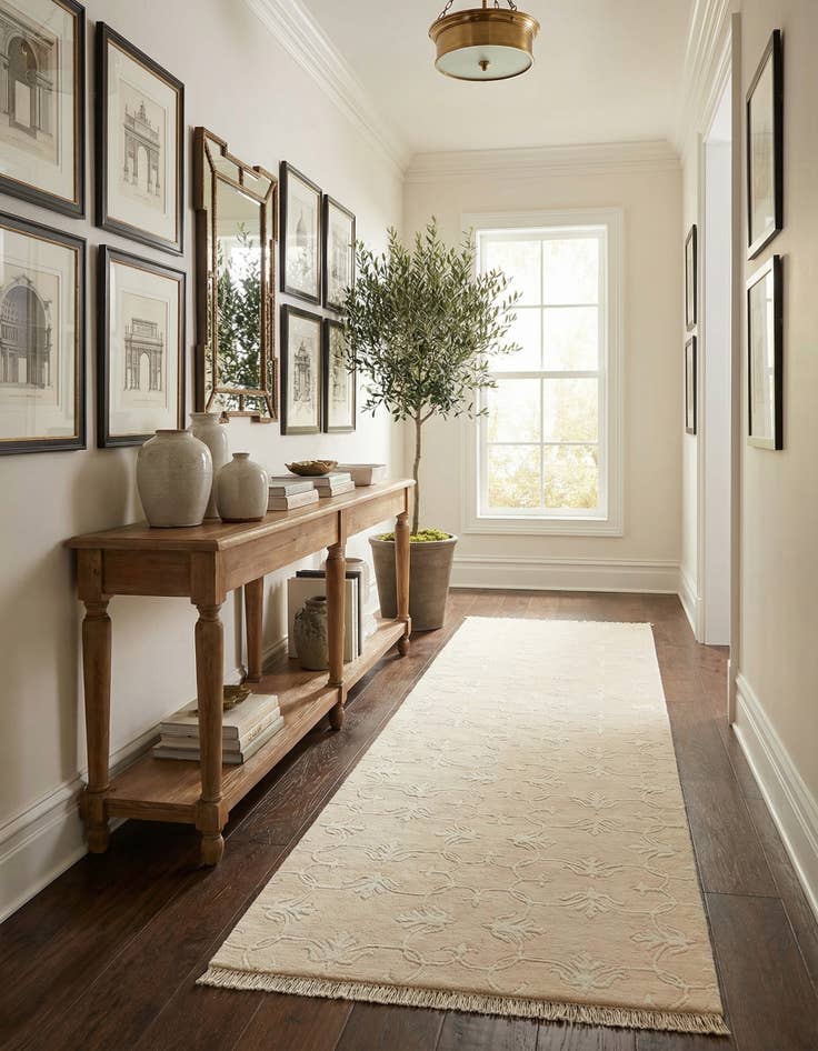 Detail image of 2' 8 x 9' 9  Hand Knotted Darya Wool Runner Rug