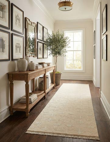 2' 8 x 9' 9 Hand Knotted Darya Wool Runner Rug