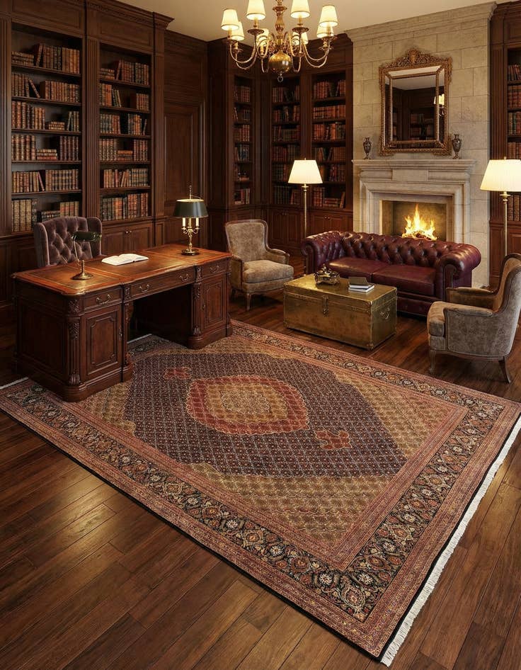 Detail image of  8' 1 x 11' 6 Tabriz Mahi Rug