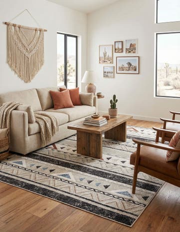Gray Eco Southwestern Rug