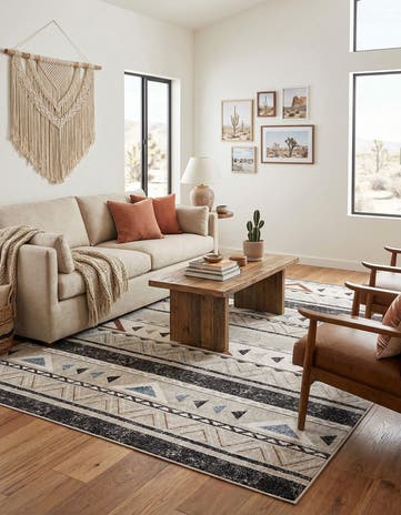 Gray Eco Southwestern Rug