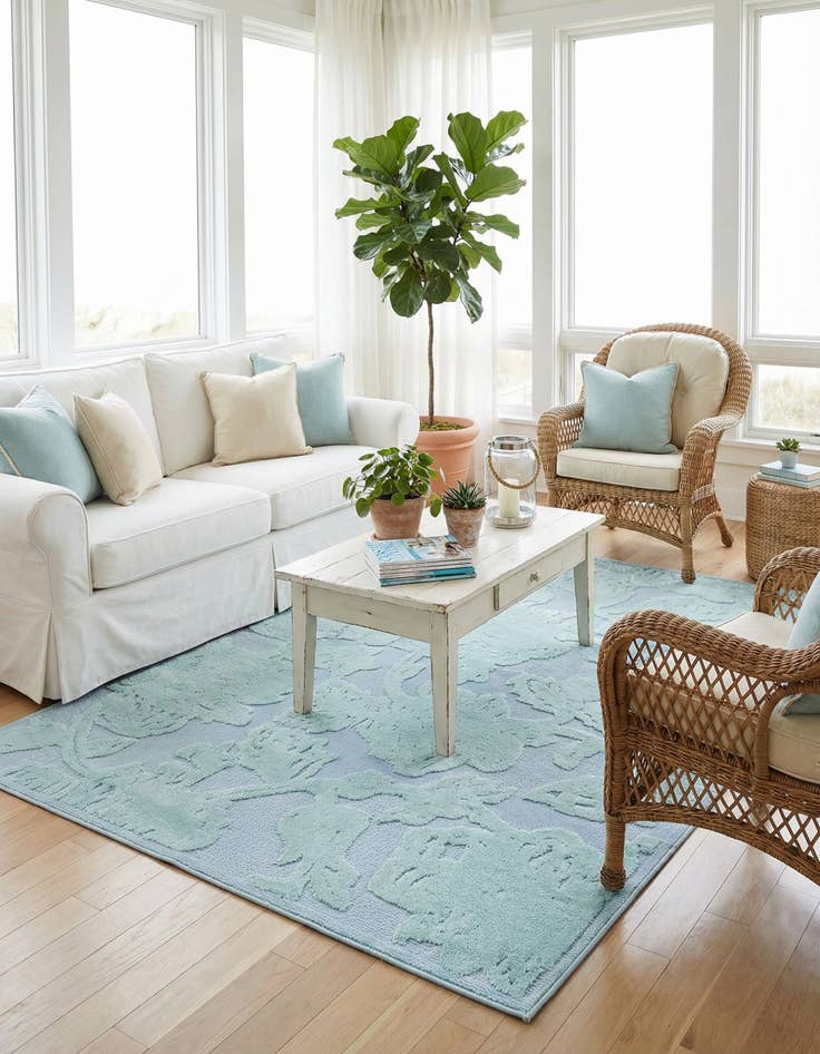 Detail image of 5' 3 x 8' Easy-Clean Aruba Indoor / Outdoor Rug