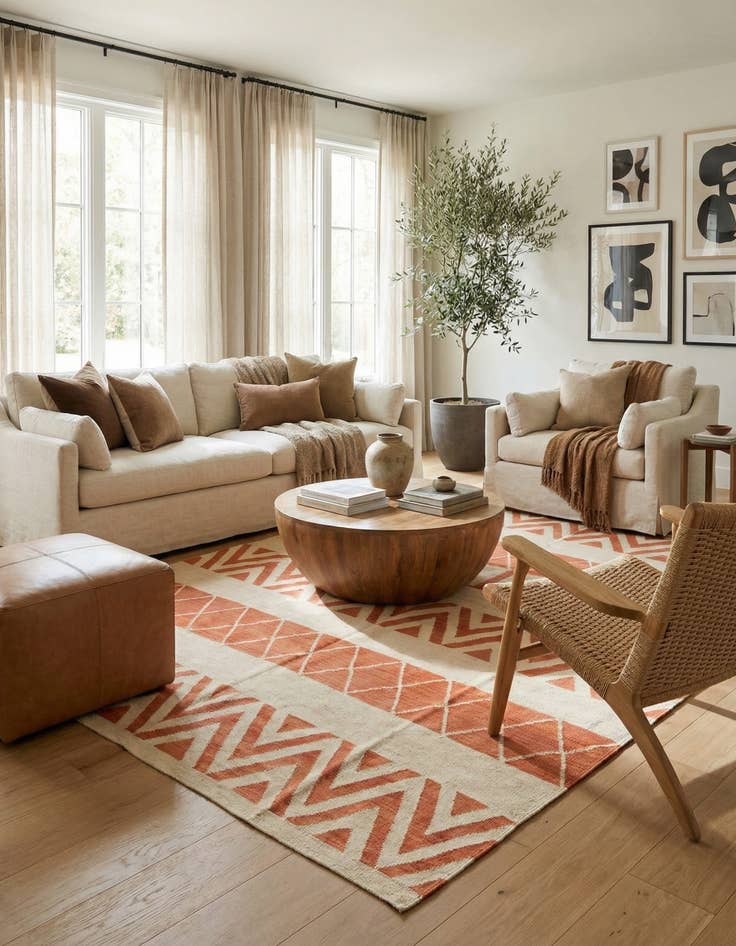 Detail image of 8' 3 x 10'  Hand Woven Kilim Modern Wool Rug