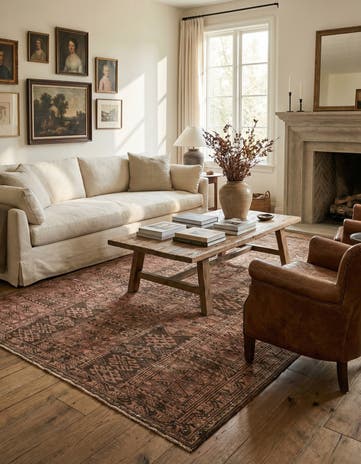 6' x 10' 3 Hand Knotted Ultra Vintage Persian Wool Rug