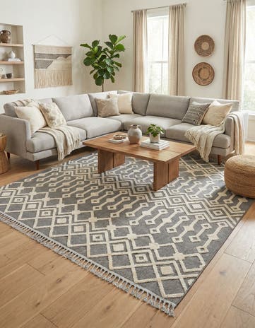 Charcoal Arlo Square Rug