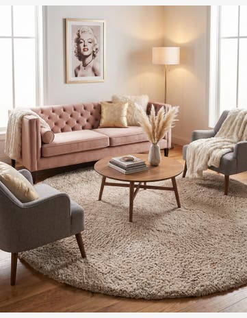 Blonde Marilyn Monroe™ Shag Round Rug