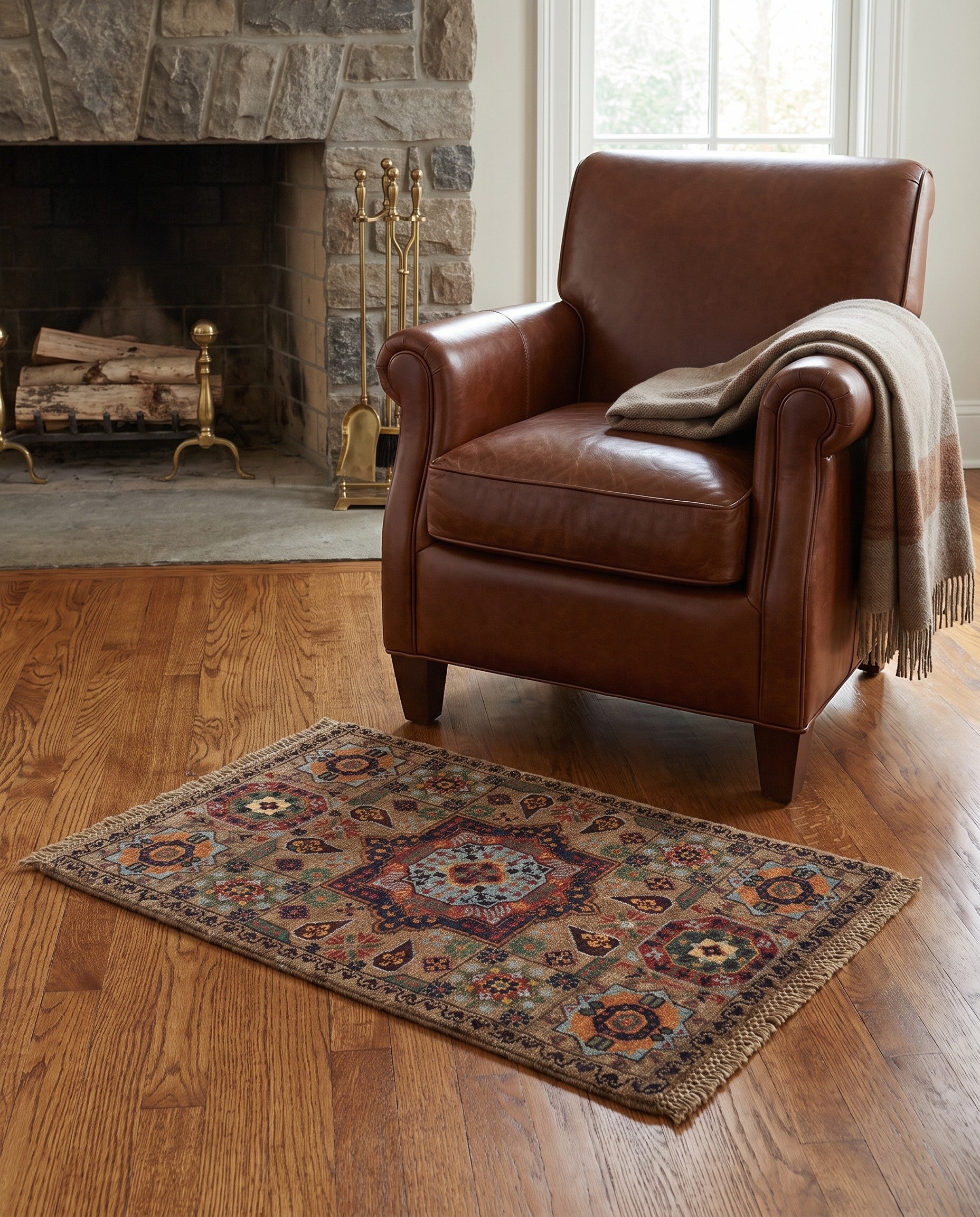 2' x 3' 1 Hand Knotted Mamluk Ziegler Rug