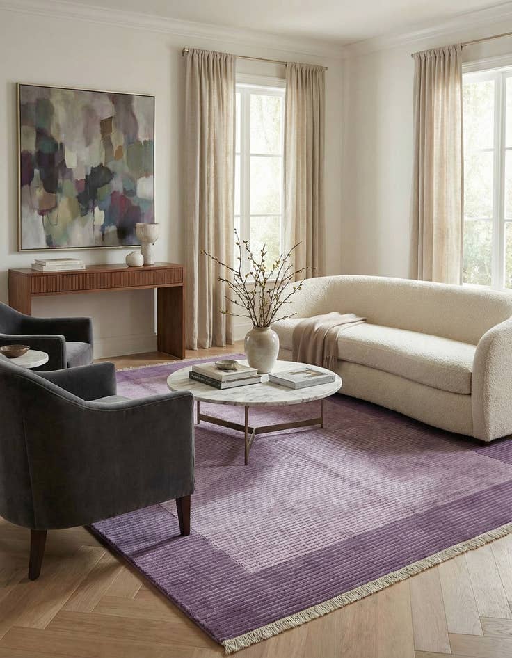 Detail image of 5' 6 x 8'  Hand Knotted Darya Wool Rug