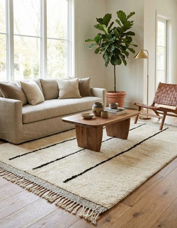 7' x 10' Hand Knotted Moroccan Wool Rug