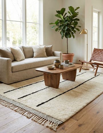 7' x 10' Hand Knotted Moroccan Wool Rug