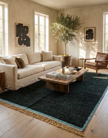 6' 2 x 9' 8 Hand Knotted Moroccan Wool Rug