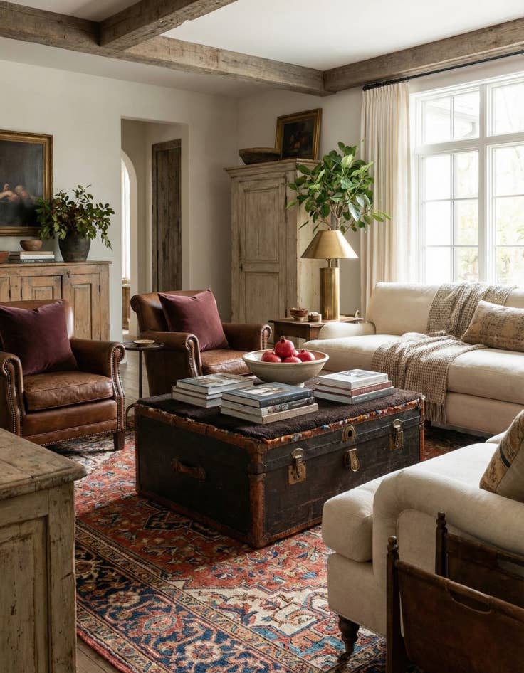 Detail image of 1' 7 x 3' 4  Hand Knotted Furniture Trunk