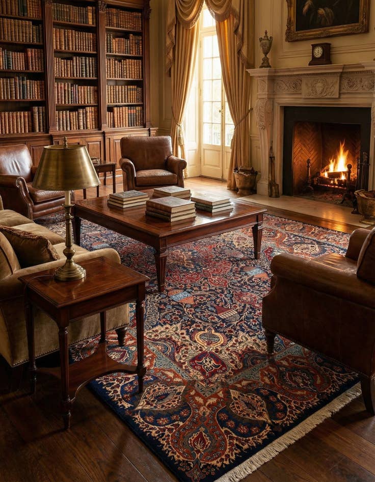 Detail image of  9' 8 x 13' 5 Kashmar Wool Rug