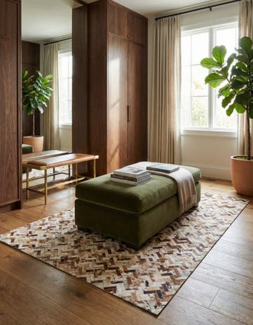 4' 10 x 7' 10 Cowhide Rug