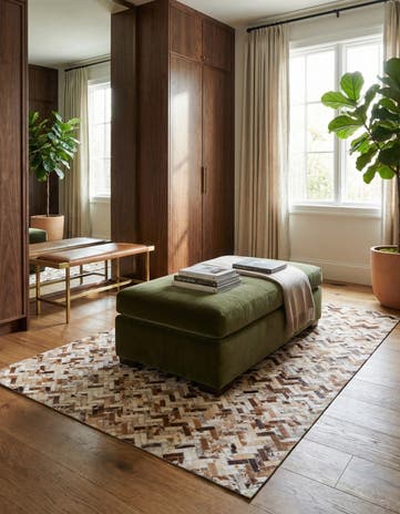 4' 10 x 7' 10 Cowhide Rug