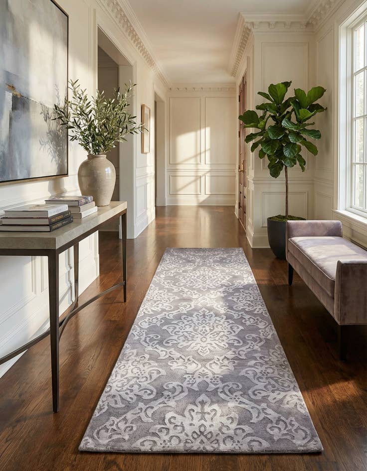 Detail image of 2' 10 x 9' 11  Hand Knotted Darya Wool Runner Rug