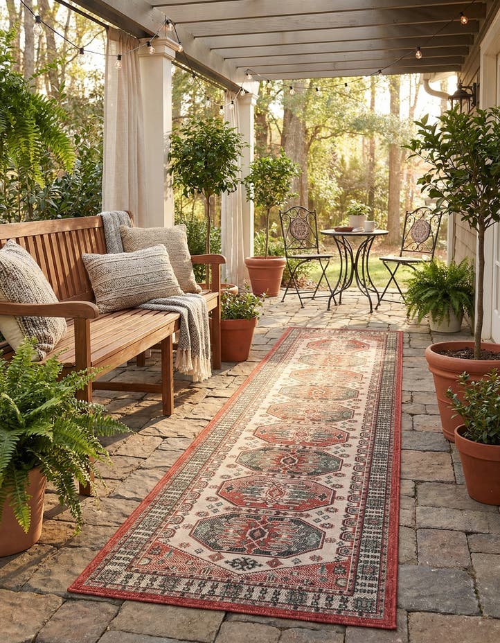 2' 7 x 12' Easy-Clean Traditional Indoor / Ou...
