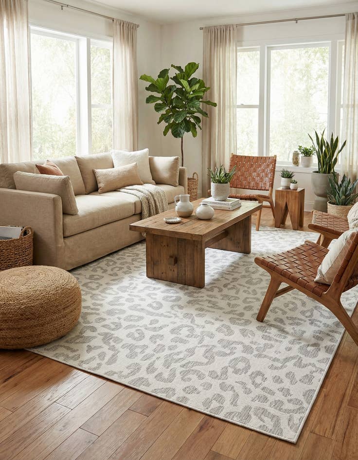 Detail image of  9' x 12'  Washable Safari Indoor / Outdoor Rug