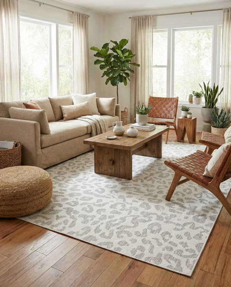 Detail image of 9' x 12' Easy-Clean Safari Indoor / Outdoor Rug