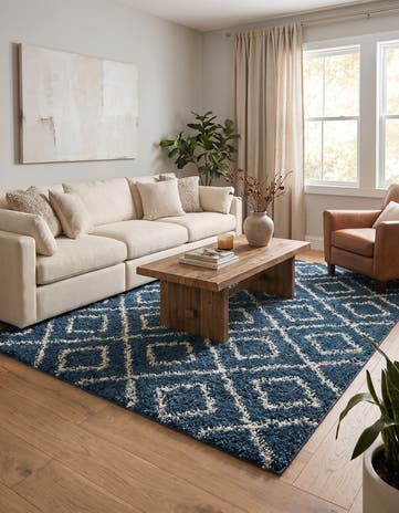 10' x 13' Lattice Shag Rug