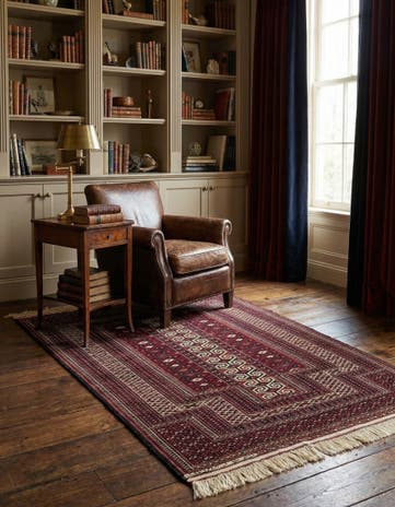 3' 3 x 4' 6 Hand Knotted Yomauth Persian Wool Rug