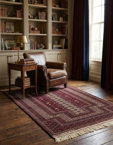 3' 3 x 4' 6 Hand Knotted Yomauth Persian Wool Rug