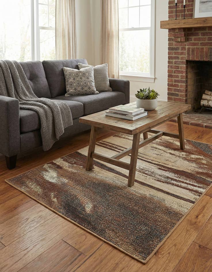 Detail image of 2' 2 x 3'  Washable Modern Indoor / Outdoor Rug