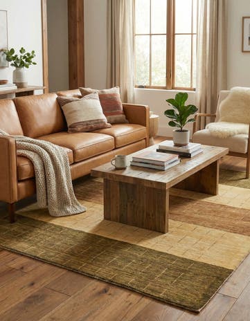 4' 11 x 6' 5 Hand Knotted Modern Ziegler Oriental Rug