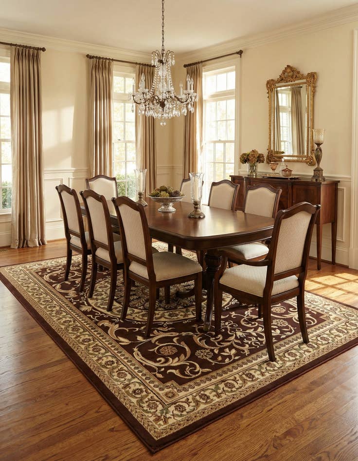 Detail image of 7' 10 x 11' Classic Aubusson Rug