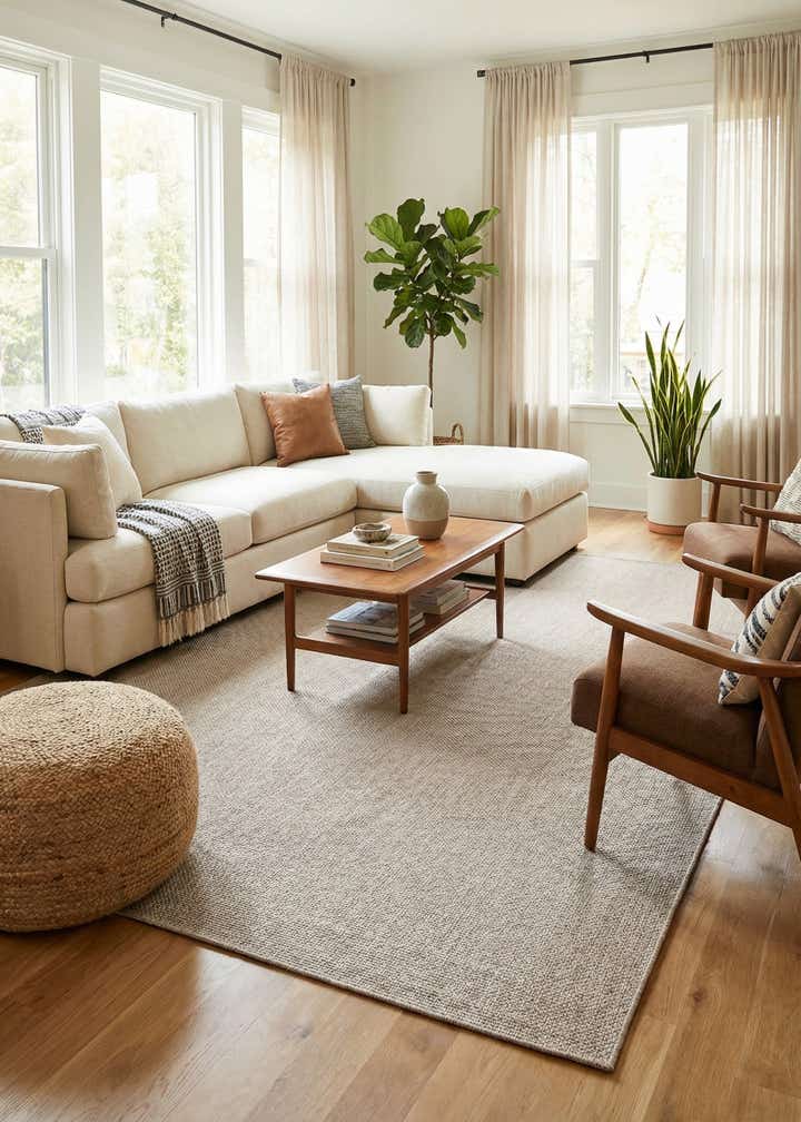 10' x 13' 1 Easy-Clean Solid Indoor / Outdoor Rug