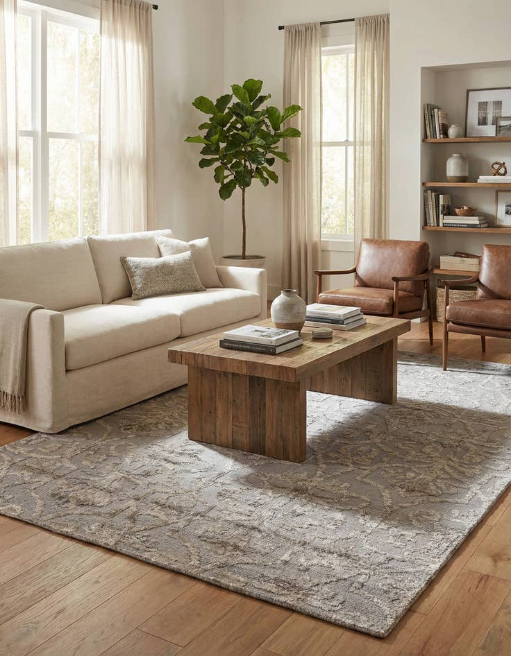 Detail image of 5' x 7' 10  Hand Knotted Luna Rug