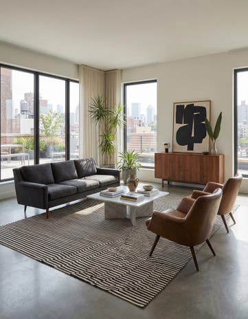 5' 9 x 7' 10 Hand Woven Kilim Modern Wool Rug