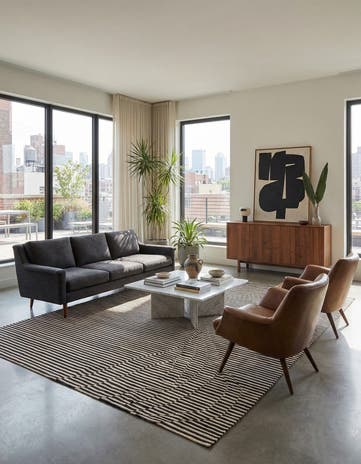 5' 9 x 7' 10 Hand Woven Kilim Modern Wool Rug