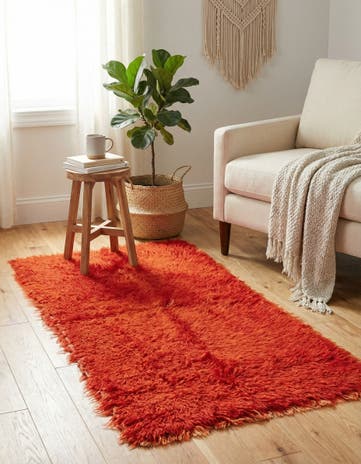 2' 1 x 4' 7 Hand Knotted Moroccan Wool Runner Rug
